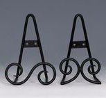 Bard's Wrought Iron Black<br>Scroll Plate Stand